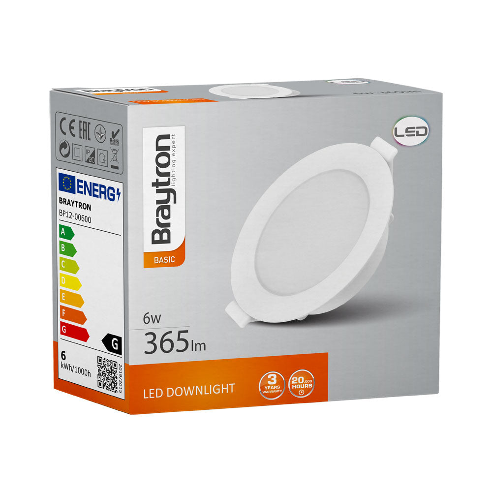 BRY-BASIC-6W-3INC-BELA-3000K-LED SPOT SVETILJKA-DAUNLAJTER