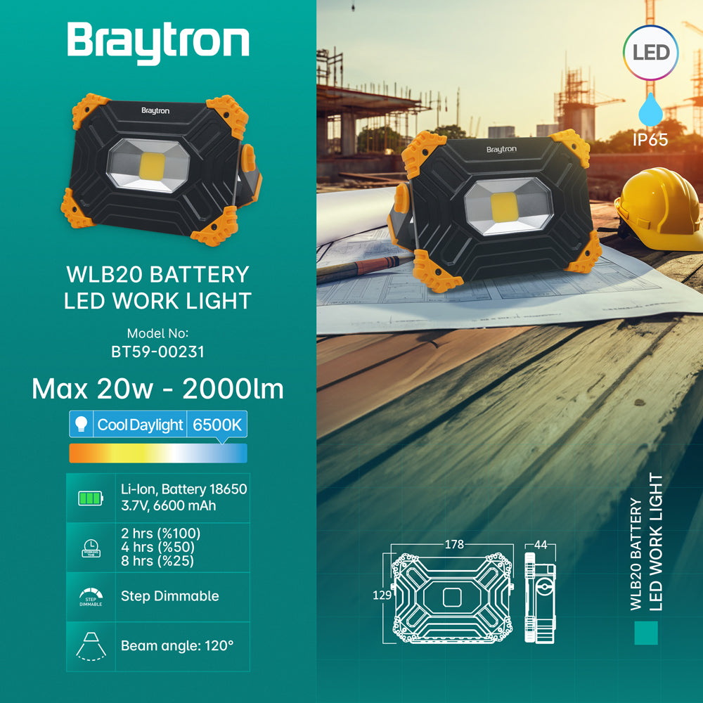 BRY-WLB20-CRNI-20W-6500K-LED REFLEKTOR PUNJIVI