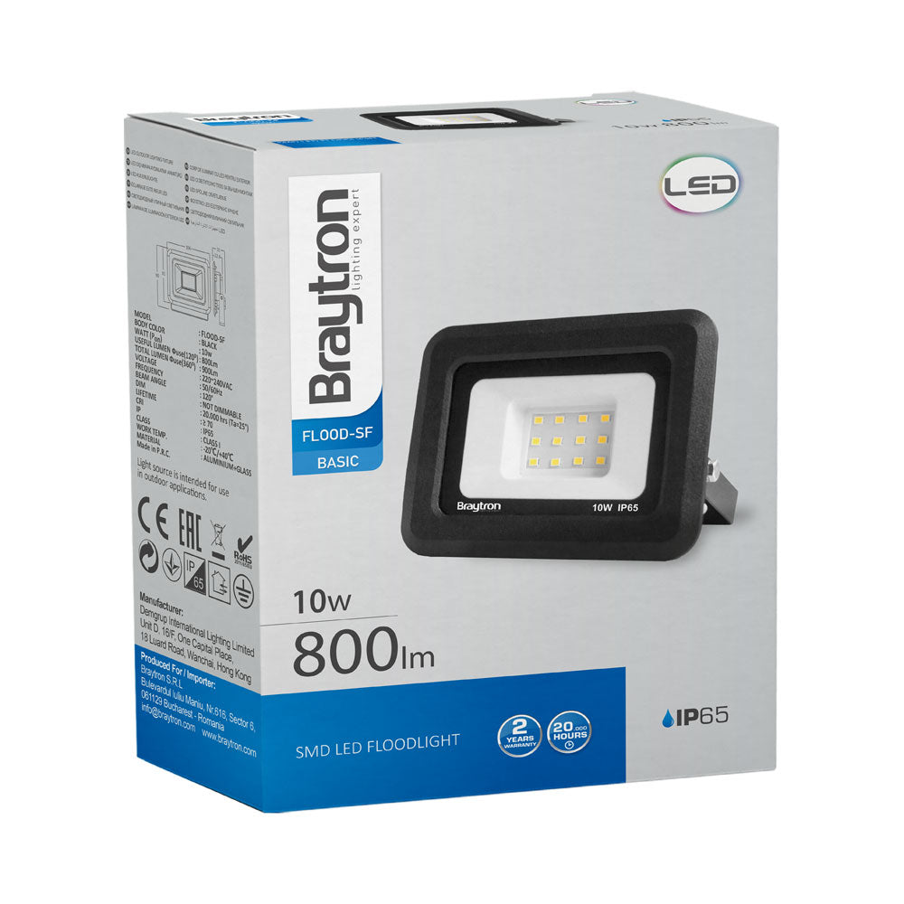 BRY-FLOOD-SF-10W-BLC-6500K-IP65-LED REFLEKTOR