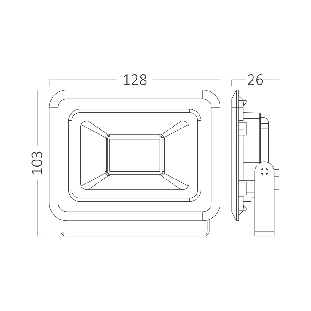 BRY-FLOOD-SF-20W-BLC-4000K-IP65-LED REFLEKTOR