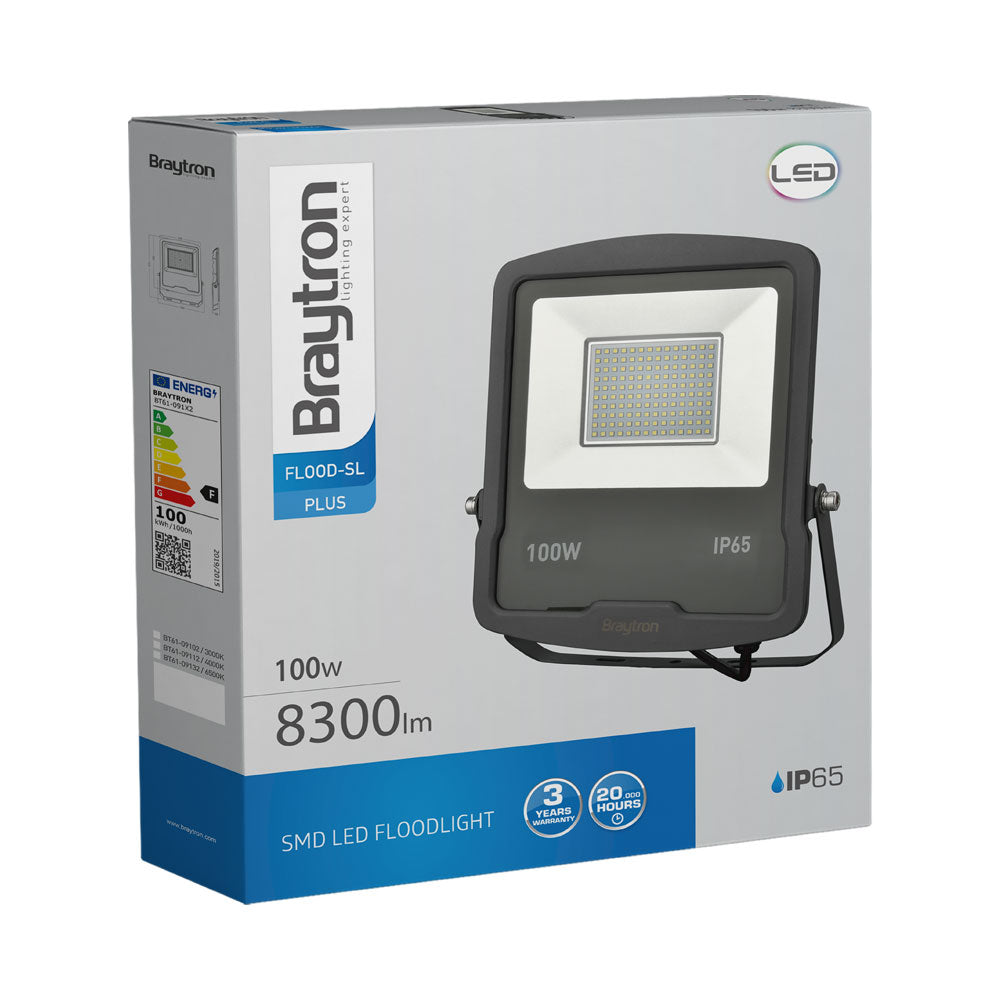 BRY-FLOOD-SL-100W-GRY-3000K-IP65-LED REFLEKTOR