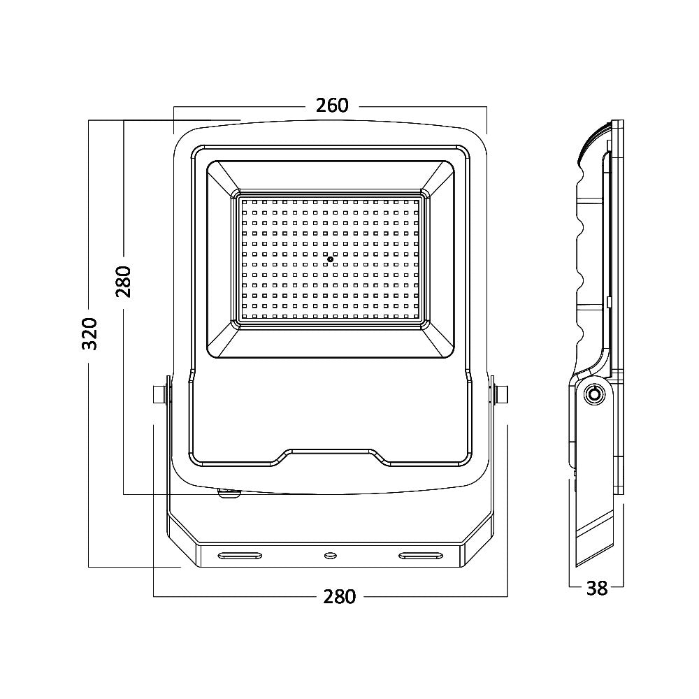 BRY-FLOOD-SL-100W-GRY-6500K-IP65-LED REFLEKTOR