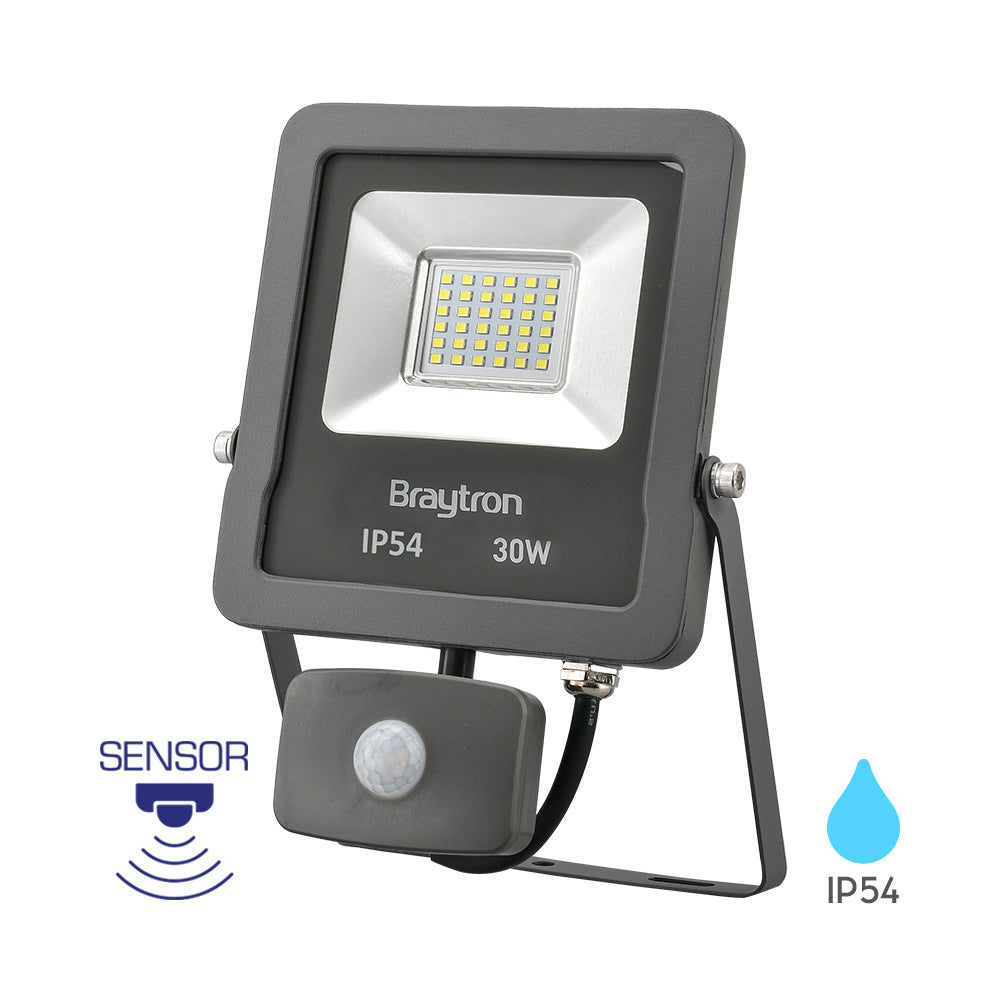 BRY-FLOOD-SL-30W-GRY-6500K-IP65-LED REFLEKTOR SA SENZOROM