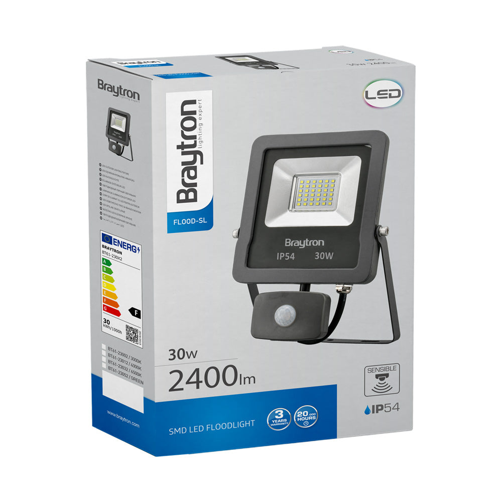 BRY-FLOOD-SL-30W-GRY-6500K-IP65-LED REFLEKTOR SA SENZOROM