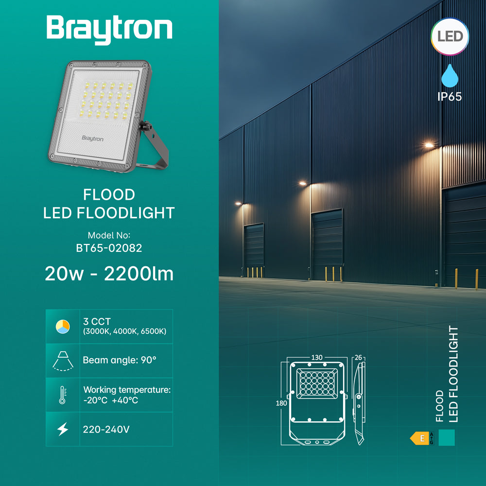 BRY-FLOOD-PF-20W-SIVI-3U1-IP65-LED REFLEKTOR