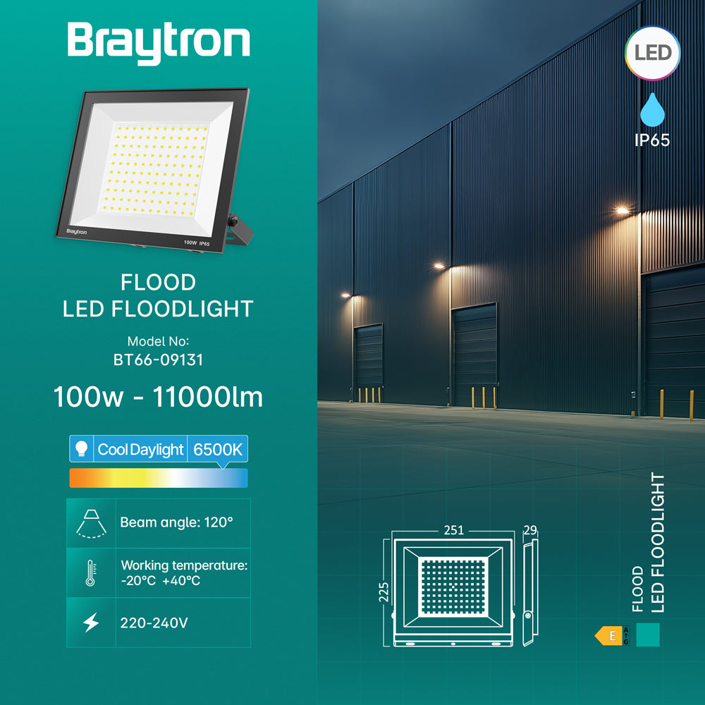 BRY-FLOOD-CF-100W-CRNA-6500K-IP65-LED REFLEKTOR