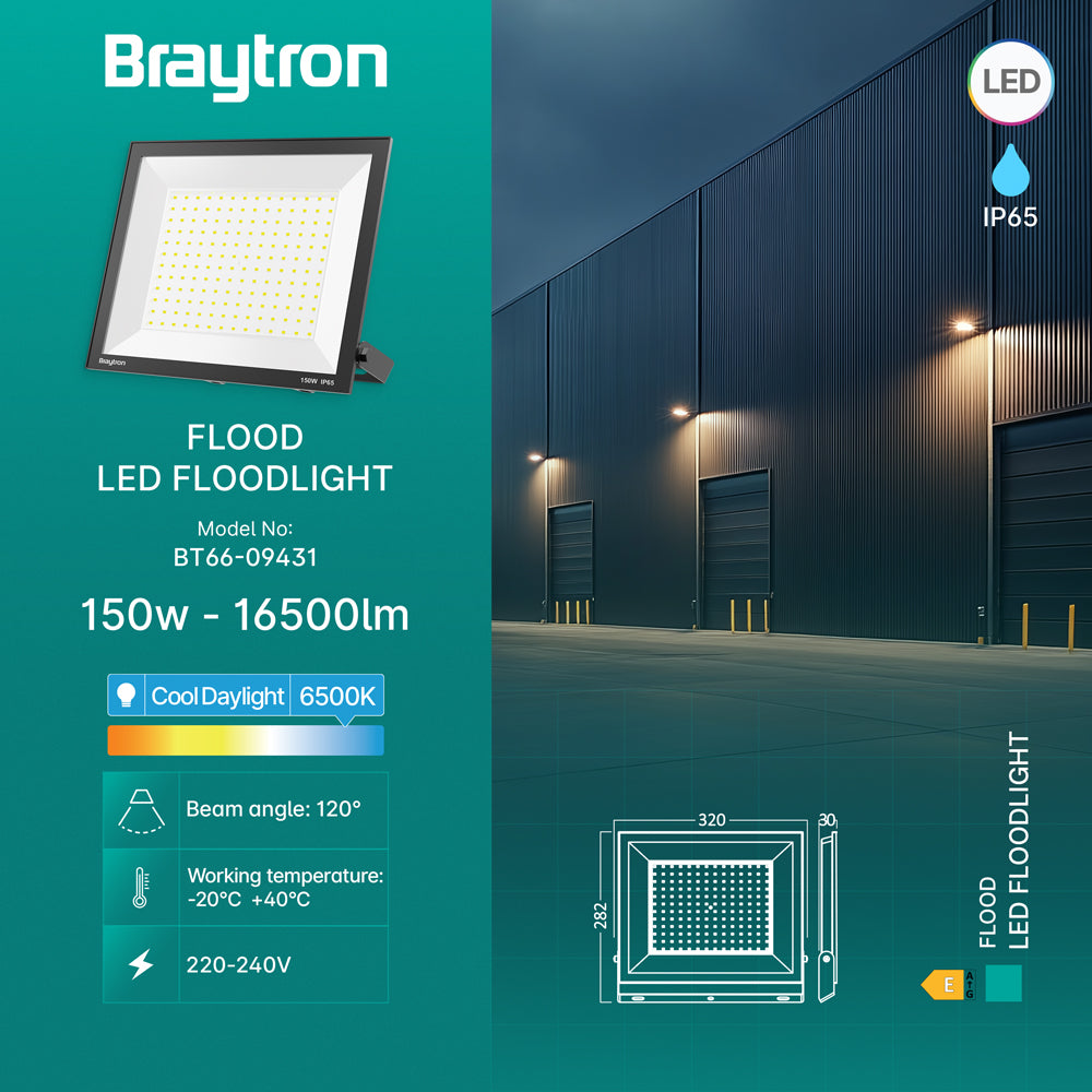 BRY-FLOOD-CF-150W-CRNA-6500K-IP65-LED REFLEKTOR