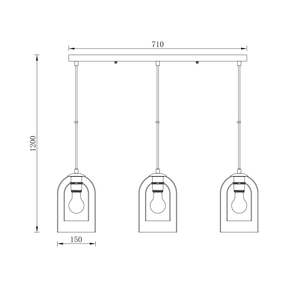 BRY-S004S-3H-3xE27-DIMLJENO SIVA-DEKORATIVNA VISILICA