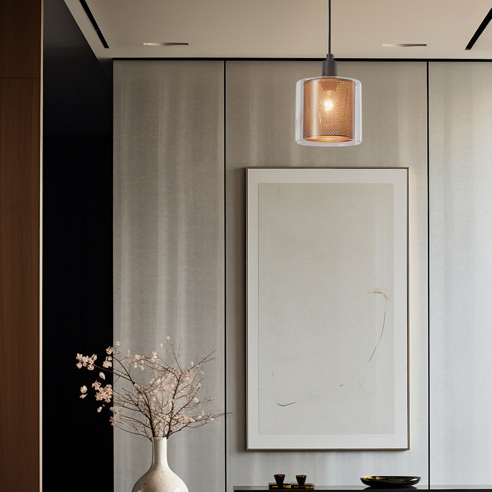 BRY-S008R-1H-1xE14-SILVER-DEKORATIVNA VISILICA