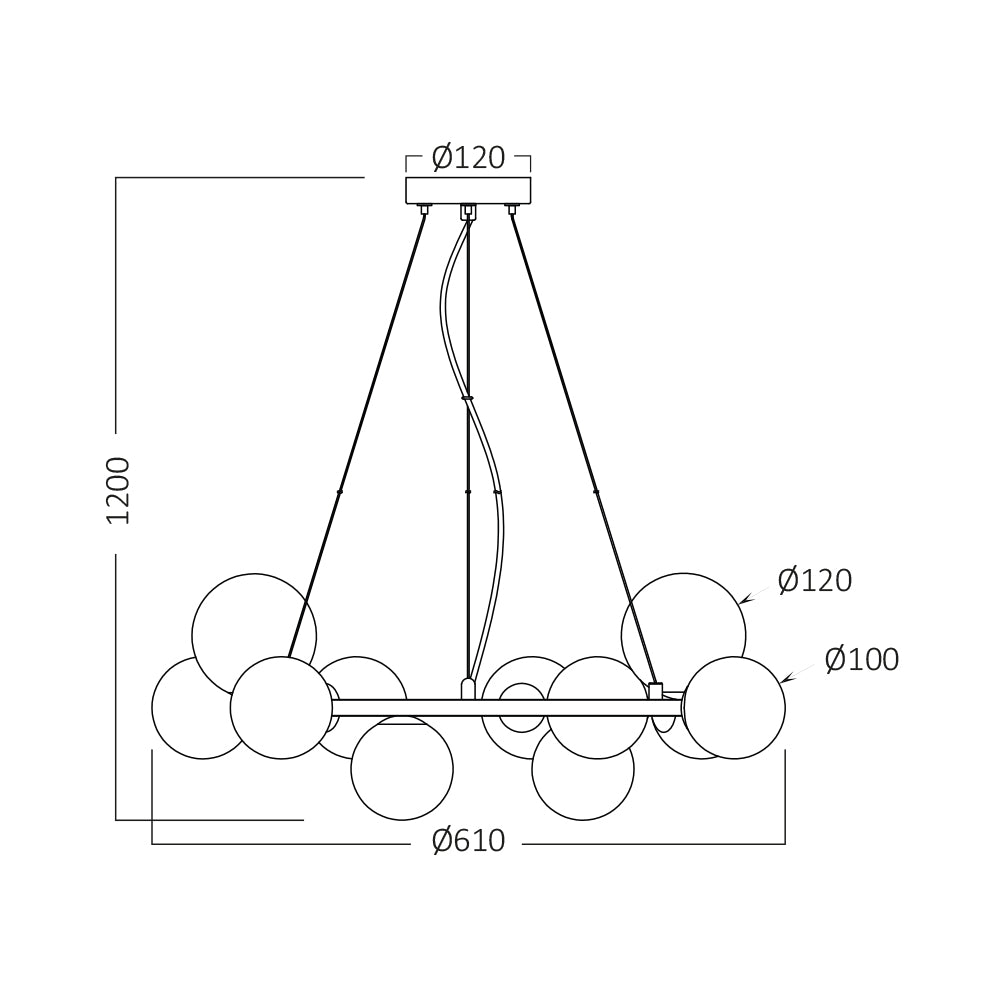 BRY-S011R-11H-11xG9-CLR-DEKORATIVNA VISILICA