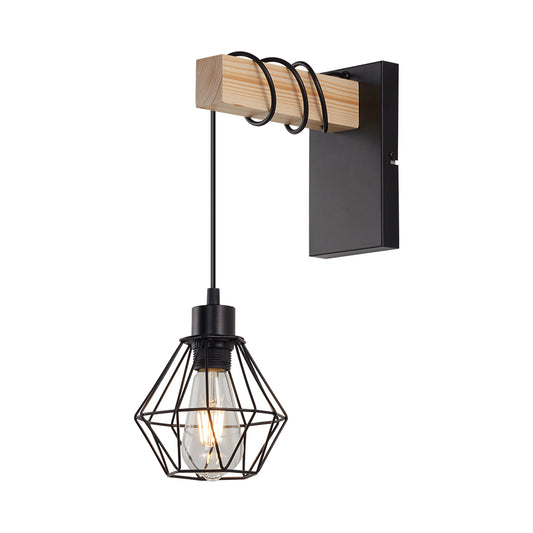 BRY-D002W-1H-1xE27-DRVO-DEKORATIVNA ZIDNA SVETILJKA