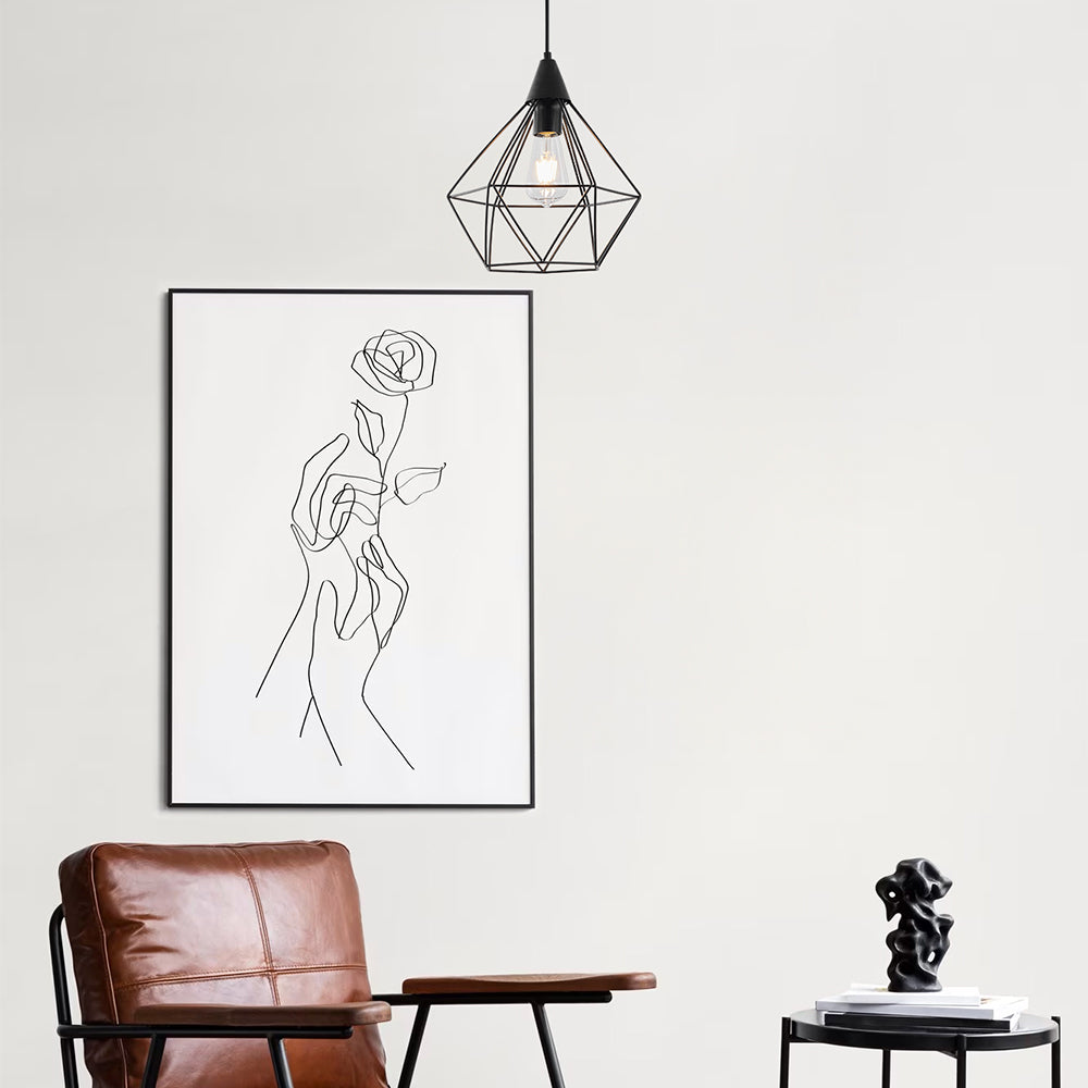 BRY-W003R-1H-1xE27-CRNA-DEKORATIVNA VISILICA