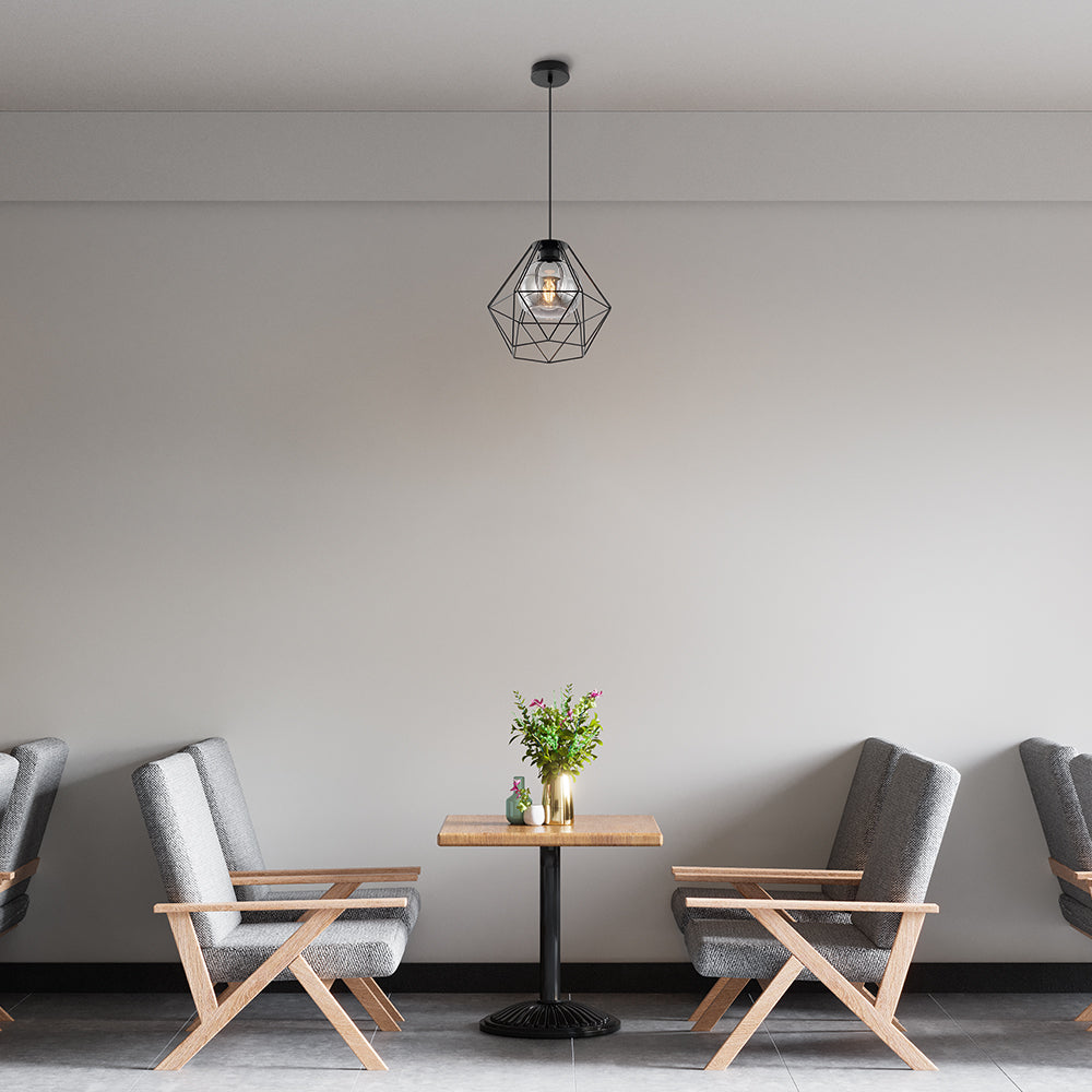 BRY-W004R-1H-1xE27-CRNA-DEKORATIVNA VISILICA