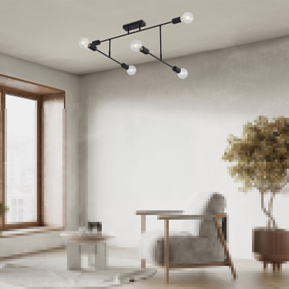 BRY-G004C-6H-6xE27-CRNA-DEKORATIVNA SVETILJKA