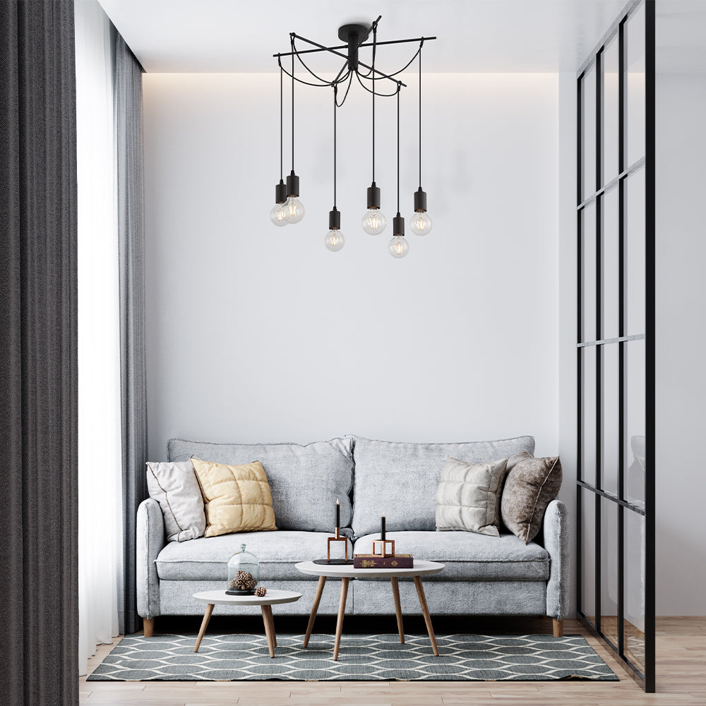 BRY-G004C-6H-6xE27-CRNA-DEKORATIVNA SVETILJKA