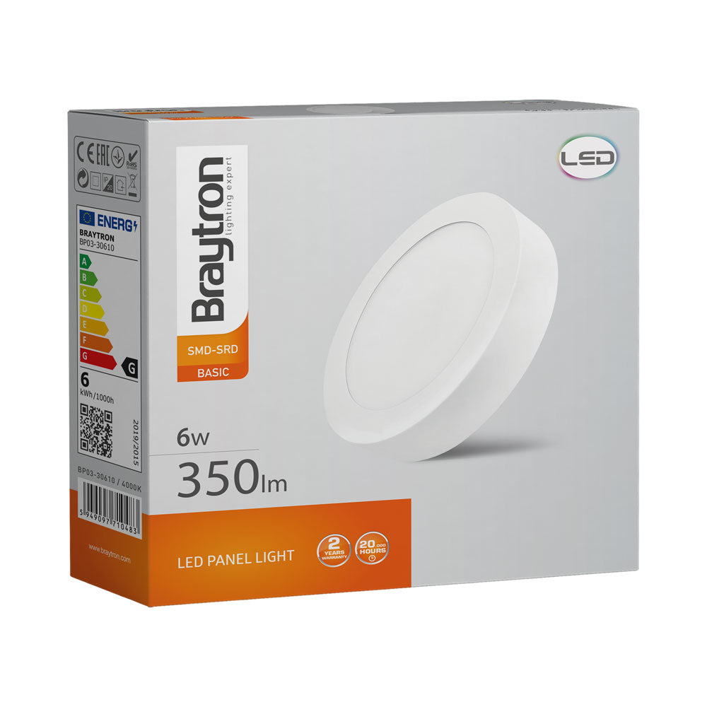 LNX-SMD-SRF-6W-RND-BELI-4000K-NADGRADNI LED PANEL