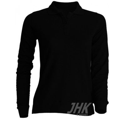 Ženska polo majica dugih rukava, crna