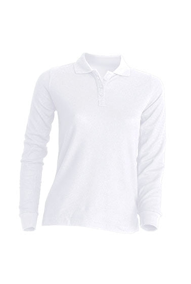 Ženska polo majica dugih rukava, bela