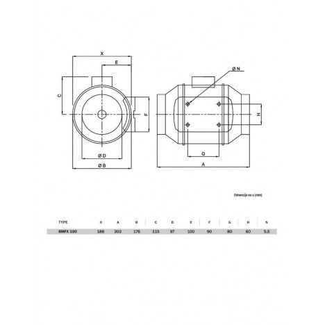 BVN-VENTILATOR BMFX-ST 100 TURBINA