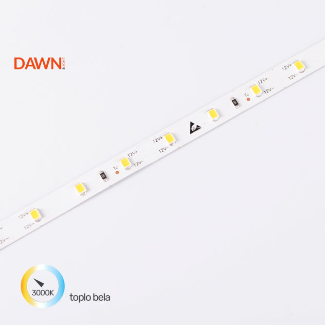 DAWN LED TRAKA HL 2835-60-WW 12V IP20 (5met, 4.8W/m, 8mm)