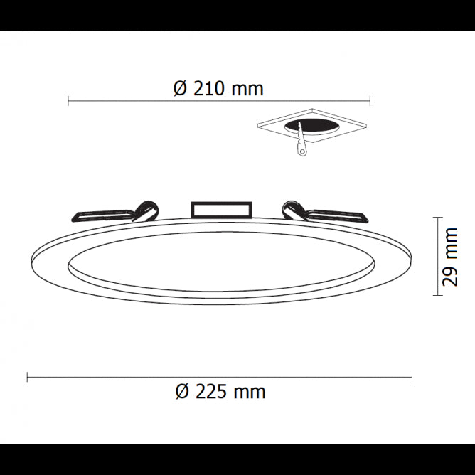 DAWN LED PANEL KNC1-18W 6500K 1620lm 120° IP20 / RAM