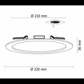 DAWN LED PANEL KNC1-24W 4000K 2160lm 120° IP20