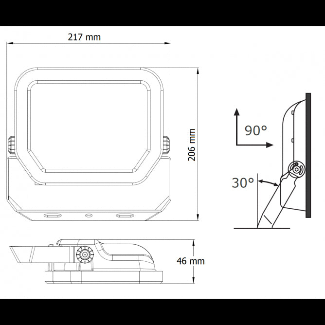 DAWN LED REFLEKTOR BR-FL50W-02 4000K 5500lm 100°  IP65