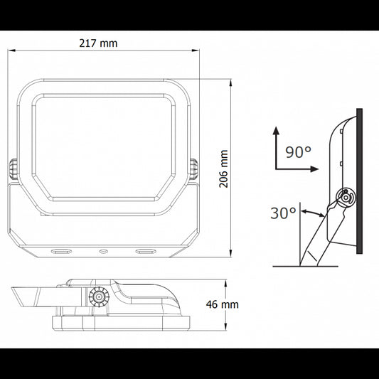 DAWN LED REFLEKTOR BR-FL50W-02 4000K 5500lm 100°  IP65