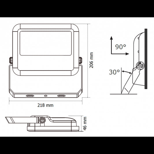 DAWN LED REFLEKTOR BR-FL50W-02 6500K 5500lm 100°  IP65