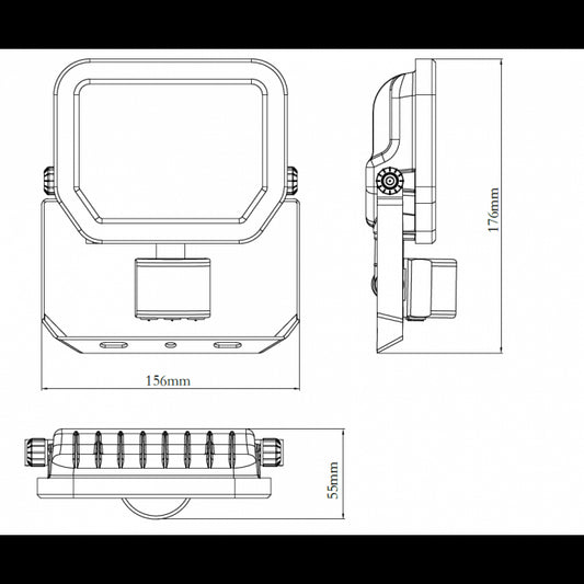 DAWN LED REFLEKTOR SENZOR BR-FL20W-02 PIR 4000K 2200lm 100°  IP65