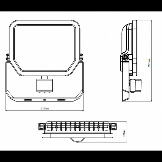 DAWN LED REFLEKTOR SENZOR BR-FL50W-02 PIR 4000K 5500lm 100°  IP65