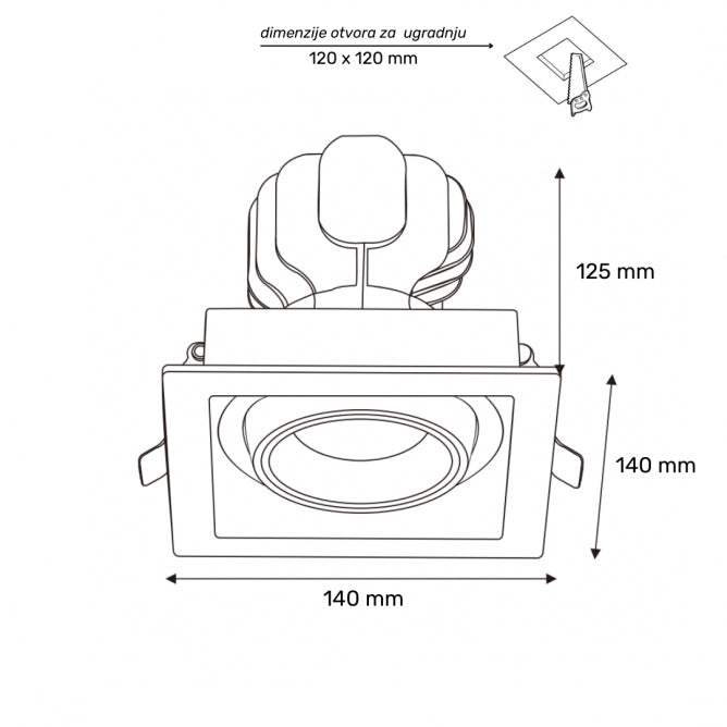 DAWN LED SVETILJKA DYF-01 25W 4000K BELA