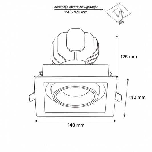 DAWN LED SVETILJKA DYF-01 25W 4000K BELA