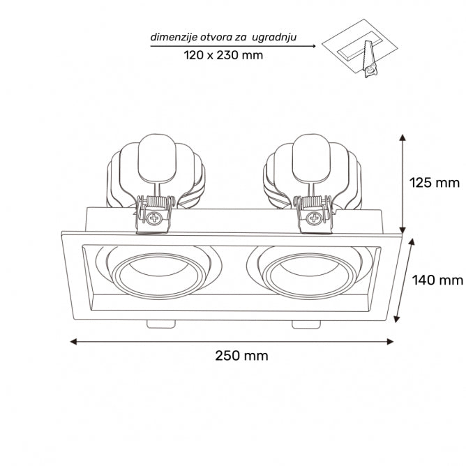 DAWN LED SVETILJKA DYF-02 50W 4000K BELA