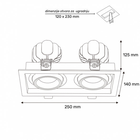 DAWN LED SVETILJKA DYF-02 50W 4000K BELA