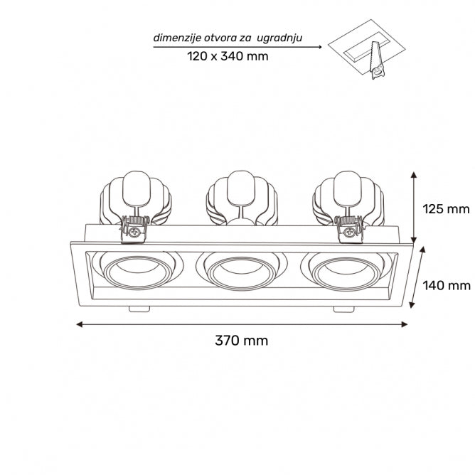 DAWN LED SVETILJKA DYF3-03 75W 4000K BELA