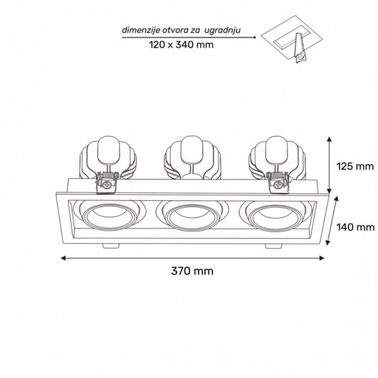 DAWN LED SVETILJKA DYF3-03 75W 4000K BELA