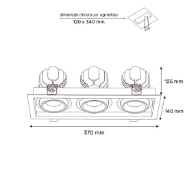 DAWN LED SVETILJKA DYF3-03 75W 4000K BELA