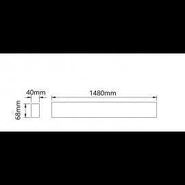 DAWN LED SVETILJKA LL40150 40/50/60W CCT CRNA 1,5 met