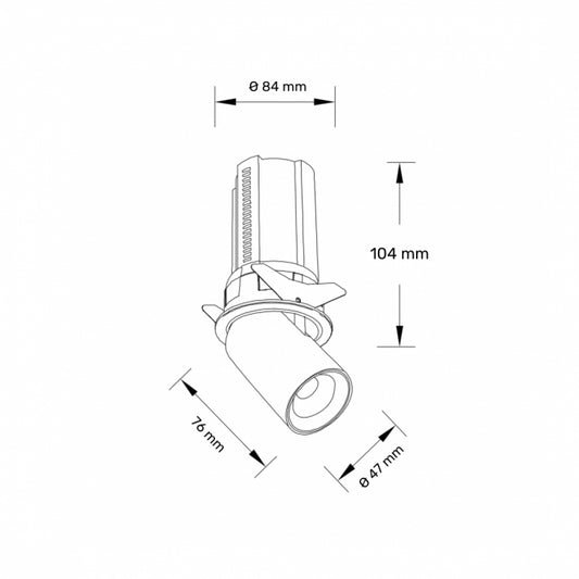 DAWN LED SVETILJKA V324 12W 3000K DIM BELA