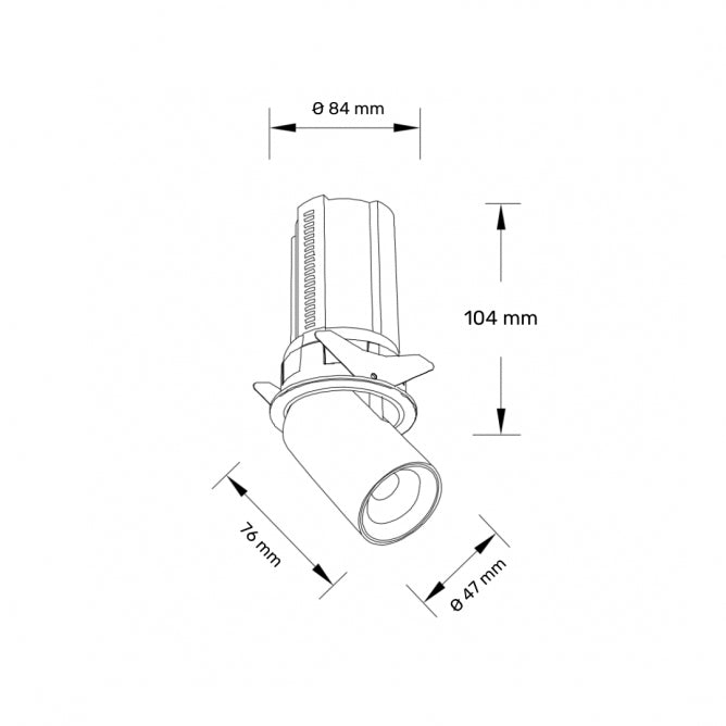 DAWN LED SVETILJKA V324 12W 3000K DIM CRNA