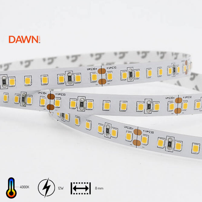 DAWN LED TRAKA HL 2835-120-NW 12V IP20 (5met, 12W/m, 8mm)