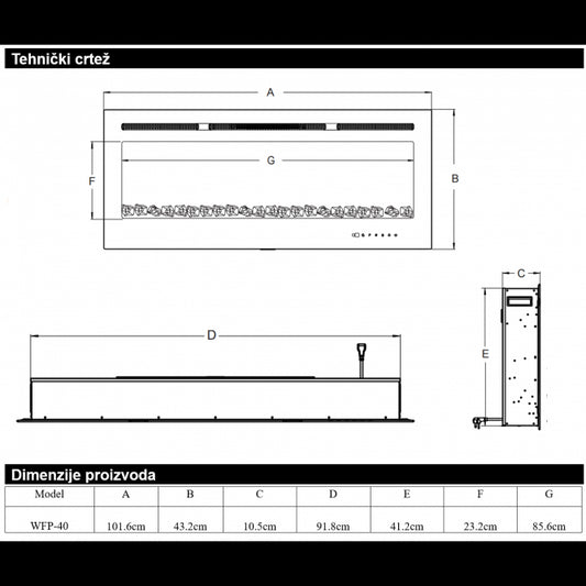 ELEKTRICNI KAMIN WFP-40