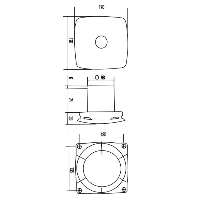 ERA VENTILATOR F100 RIO 4C BELI