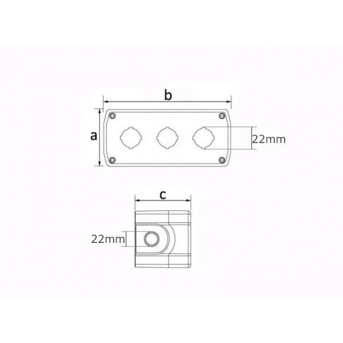KUTIJA ZA TASTER 3 Bx3-22 (ZUTO/CRNA)