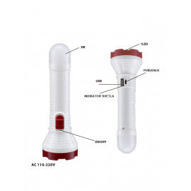 LED LAMPA RUCNA FL102 1W+1W SMD