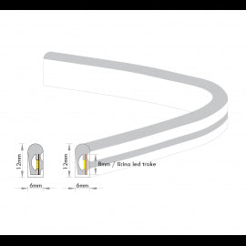 LED NEON FLEX KL-2835-120-NW 24V IP65 (50met,8.8W/met)