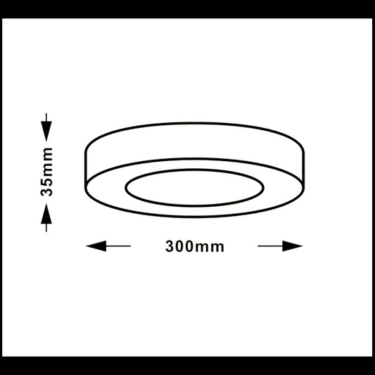 LED PANEL N/Z KNC5-24W 4000K CRNI
