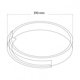 LED PLAFONJERA EL1671 O 16W 3000K CRNA/BELA