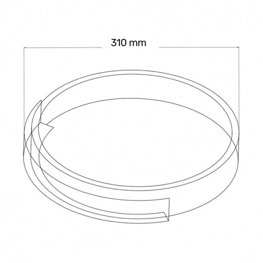 LED PLAFONJERA EL1671 O 16W 3000K CRNA/BELA